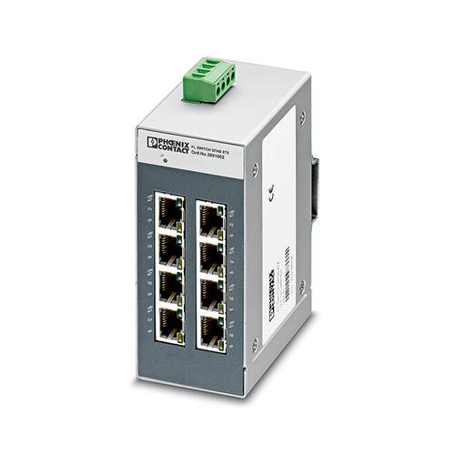菲尼克斯以太网交换机FL SWITCH SFNB 8TX 2891002自动检测交叉