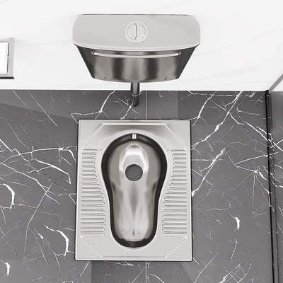 不锈钢蹲便器水箱套装蹲坑式大便池监狱看守所户外公共厕所酒吧