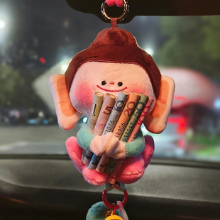 文创佛小伴合掌莲花挂件车载装饰玩偶公仔高级感挂后视镜云冈石窟