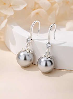 珍珠耳环女2025新款爆款高级感纯银耳饰耳圈小众长款气质轻奢耳坠