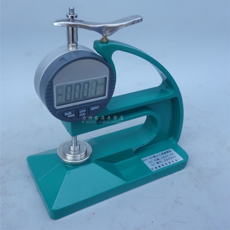 京路达土工膜测厚仪数显塑料薄膜薄片厚度测量仪凸面平面机械