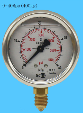 海天注塑机进口液压不锈钢耐震充油压力表径向tecsis0-25Mpa40Mpa