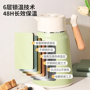 316L不锈钢红胆保温壶家用保温瓶暖水壶大容量热水瓶热水壶