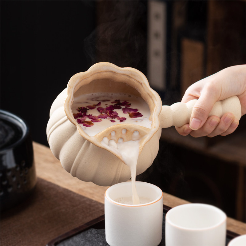 可干烧陶土煮奶茶烤奶罐罐壶煮花茶果茶养生茶炖梨围炉煮茶壶陶罐
