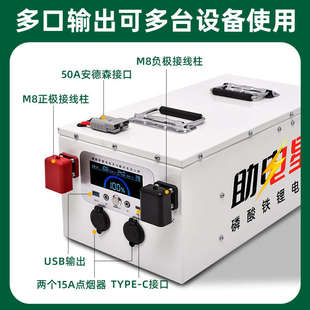 助电星储能磷酸铁锂电池12v24V48伏实标大容量全新A品大单体电芯