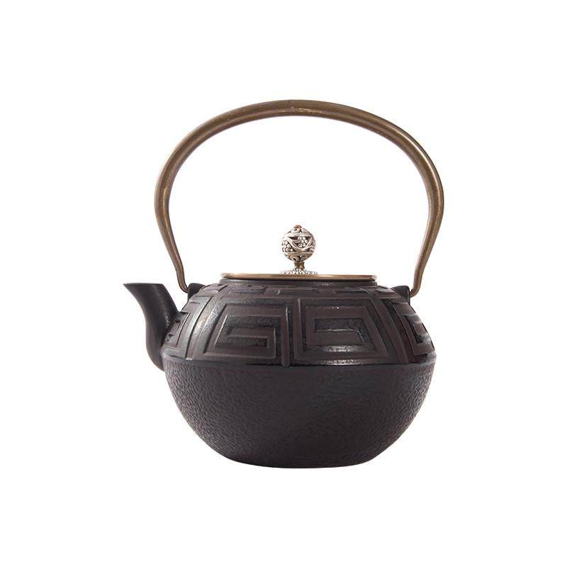 新中式茶室博古架茶壶茶具铁壶摆件售楼处样板间书房书柜软装饰品,家居饰品,装饰摆件,淘宝优惠券,粉丝福利购,淘宝优惠卷