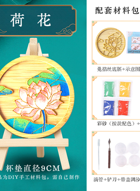 新年春节景泰蓝免掐丝珐琅杯垫DIY手工材料非遗传统文化暖场活动