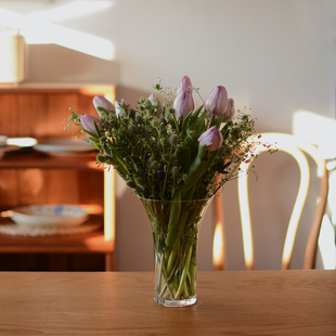 包邮 收集时光 欧月玫瑰玻璃花瓶 Bouquet开口花瓶 Camus say