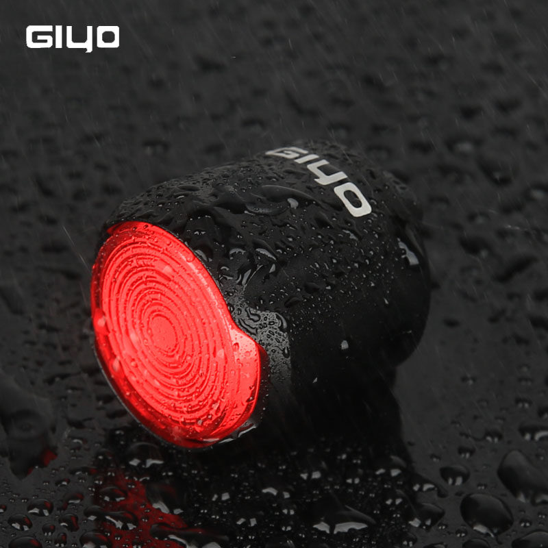 GIYO智能感应刹车尾灯公路山地自行车夜骑高亮防水警示爆闪安全灯