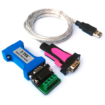 Z-TEK力特USB转RS232串口线ft232芯片RS232转RS485转换器通讯模块