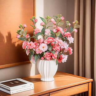 客厅仿真花装饰摆件花艺茶几上的摆花卧室床头柜一假花结婚欧式花