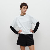 衣长稍短 FILGood FG03T05 短款 宽松T恤 100%棉白色短袖 T恤