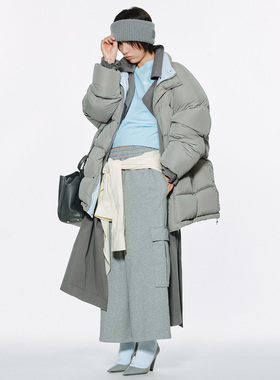 FILGood25冬季新款 2色撞色羽绒服 95%鹅绒服 二面可穿FG05DJ01