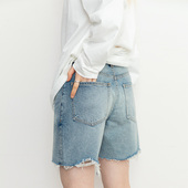 型毛边裤 宽松直筒版 脚FG04J01 低腰 FILGood牛仔短裤