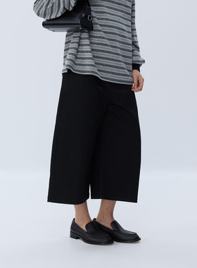 FILGood26春季 宽松阔腿八分裤 2色可选 裤脚微收挺阔有型FG05P10