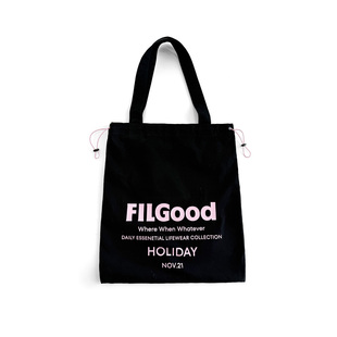 FILGood26春新品  粉色字母时尚帆布袋 可抽绳内里有暗袋FG05AC12