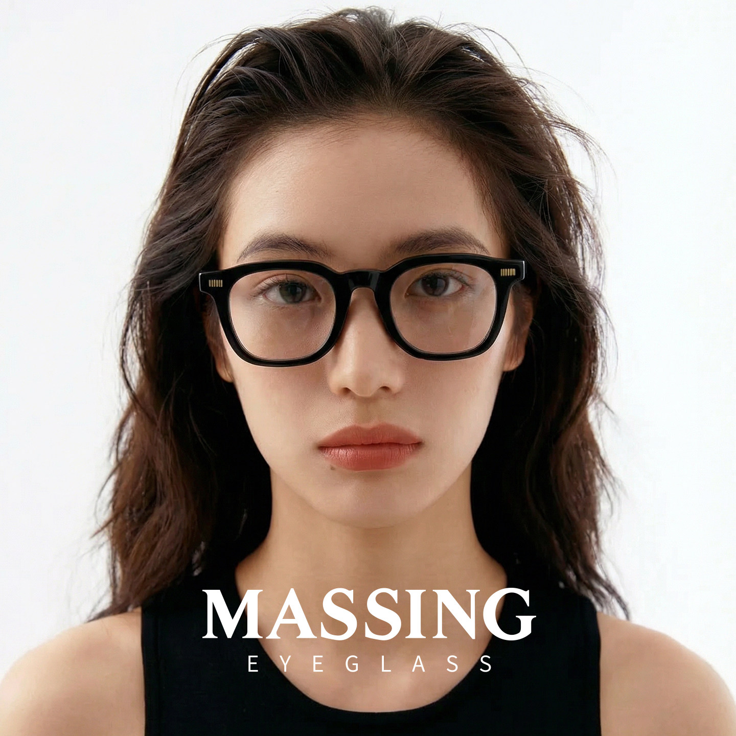 massing方框板材眼镜显脸小素颜神器男女同款近视可配镜A&M-004