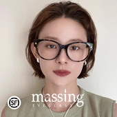 massing猫眼圆框眼镜显脸小素颜神器小火苗防蓝光近视可配DP 006