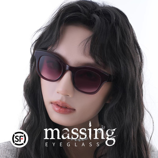 massing【25新品】波浪太阳镜时尚潮流猫眼个性渐变色墨镜A&M-030