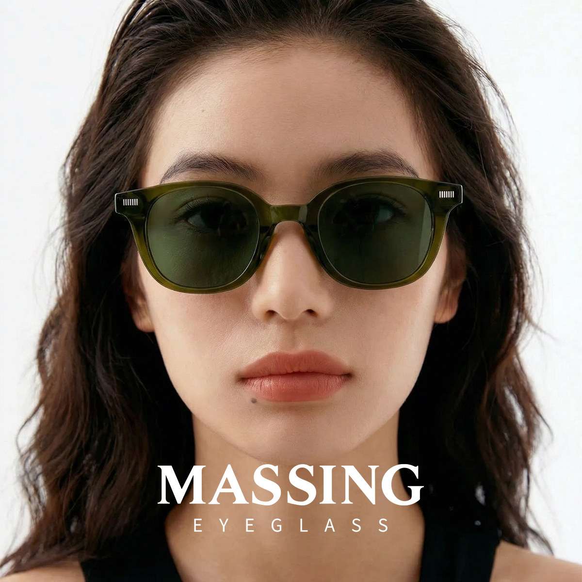 massing方框小脸太阳镜墨镜男女板材时尚潮流可配近视墨镜A&M-001