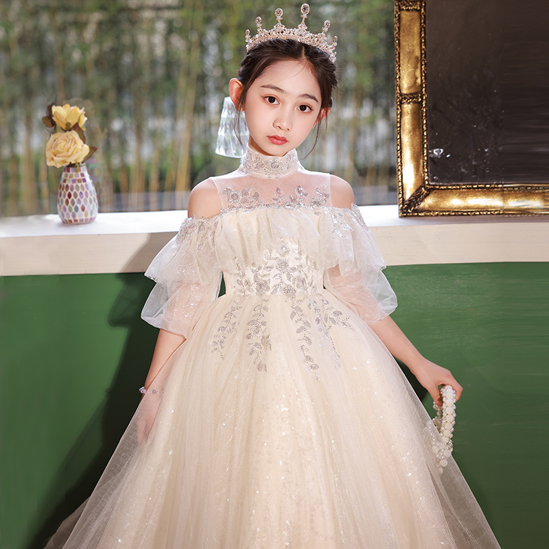 女童礼服轻奢小众高端儿童洋气公主裙女孩钢琴比赛花童.生日演出