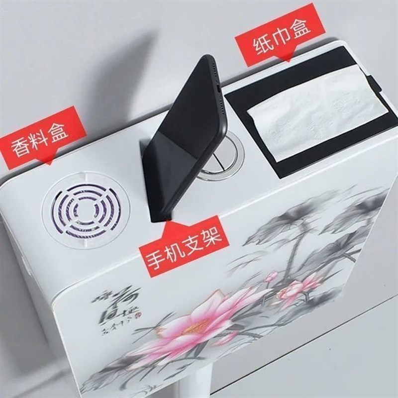 5D加厚静音厕所蹲便器马桶卫生间冲水箱节能挂墙式高压大冲力家用