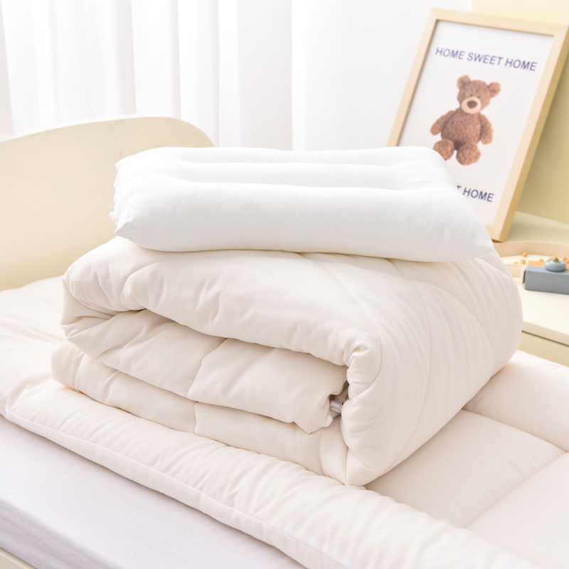 儿童幼儿园三件套内胆120x150大豆纤维被芯60x135床垫褥芯被子