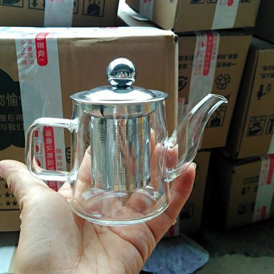 耐热泡茶壶小号功夫茶具带过滤花茶家用加厚玻璃小茶壶红茶泡茶器