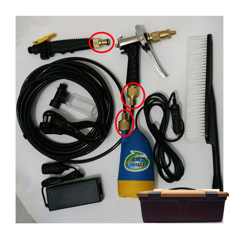 车载家用高压洗车12V 220V电动洗车器微型潜水泵洗车机清洗水枪