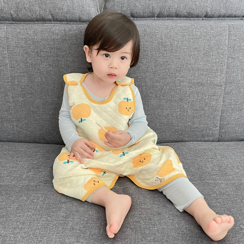 宝宝无袖睡e袋春夏季婴儿背心肚围款马甲睡袋春秋四季通用薄款护
