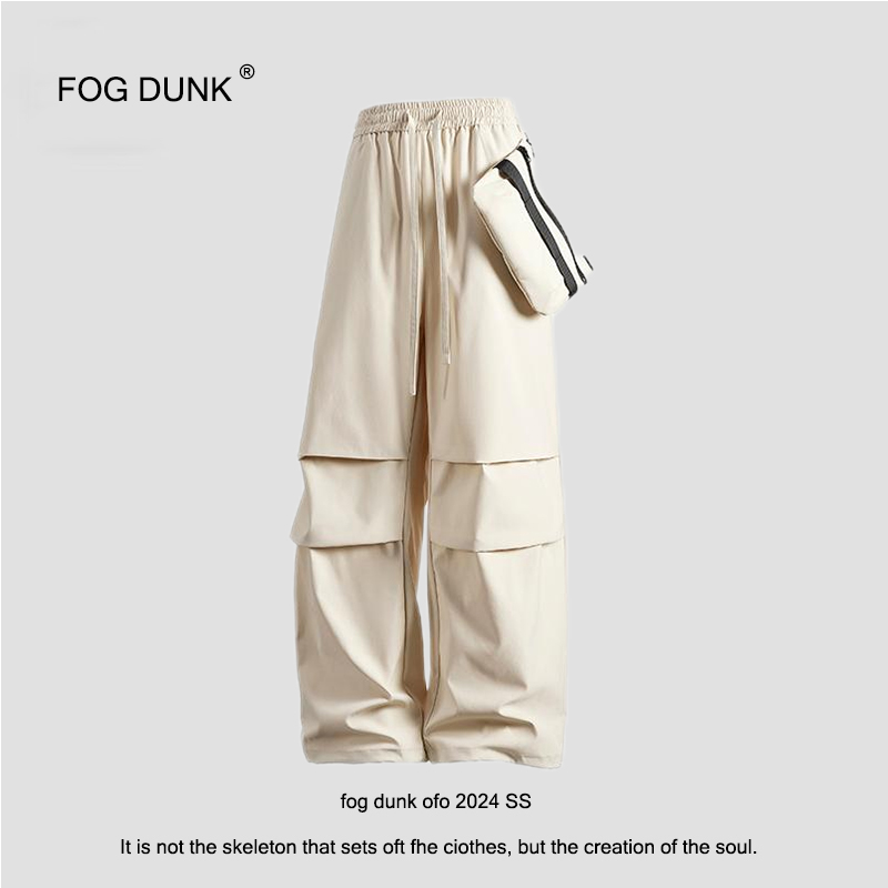 FOG DUNK美式防水冲锋裤子男女宽松直筒阔腿裤潮牌休闲运动裤登山