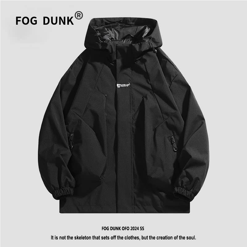 FOG DUNK情侣款秋季户外运动登山休闲夹克外套男女款冲锋衣
