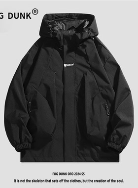 FOG DUNK情侣款秋季户外运动登山休闲夹克外套男女款冲锋衣