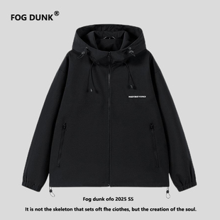 冲锋衣潮牌宽松时尚 FOG 春新款 夹克男士 连帽外套防风 DUNK工装