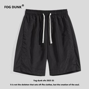 FOG DUNKFOG DUNK美式纯色速干透气运动五分裤男夏季新款宽松