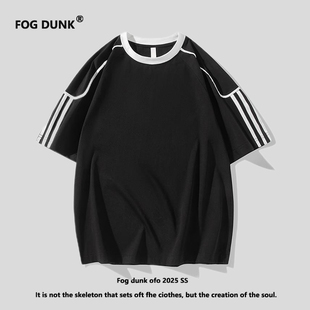 DUNK男士 港风学生潮流宽松半袖 短袖 夏季 上衣 潮牌t恤原宿半袖 FOG