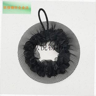 黑色隐形女舞者发网特殊球头神器网口袋空乘发W花儿童转发器,