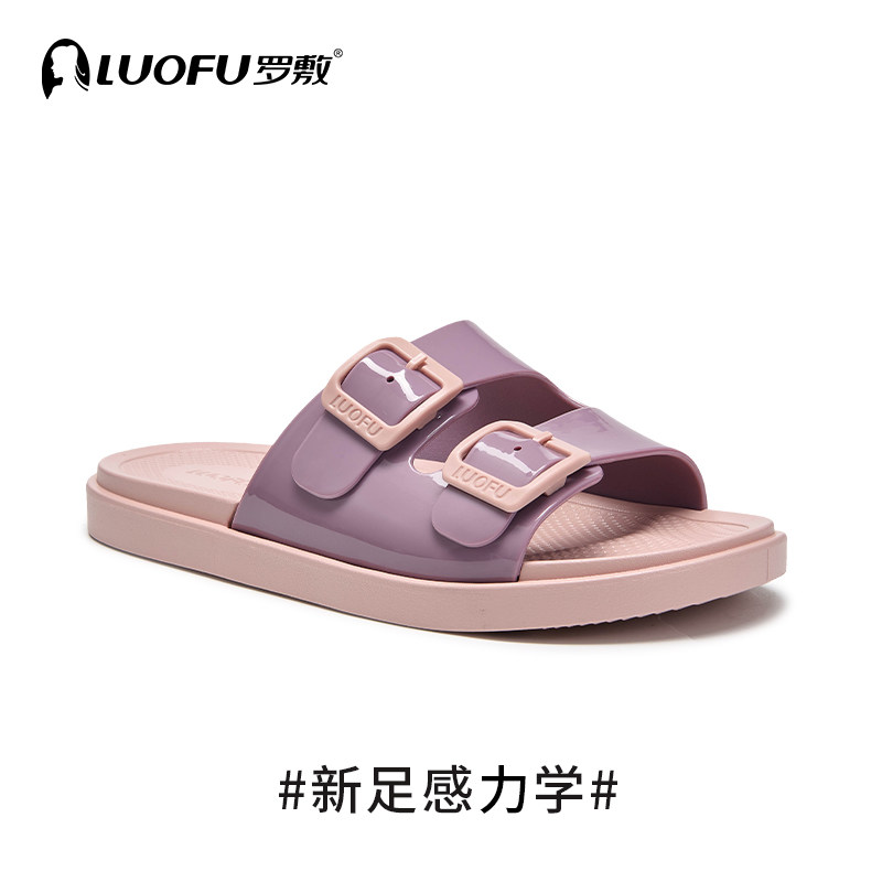 罗敷luofu新款拖鞋女夏季时尚家居室外防滑轻便可调节勃肯鞋凉拖
