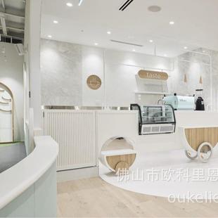 展厅商场墙面楼梯扶手 改性可丽耐亚克力人造石 无缝拼接贴面