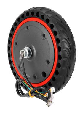 电动滑板车配件二代电机 Pro滑板车电机 36V350W8.5寸红色边电机