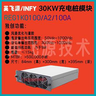英飞源REG1K0100A2/30KW/1000VDC恒功率充电桩模块新能源直流快充