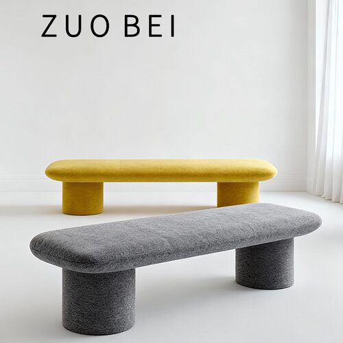 现代简约长条凳家用玄关换鞋凳布艺小凳子沙发凳创意设计休闲长凳