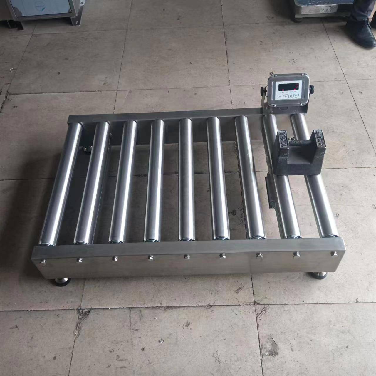 600X800MM无动力滚筒秤100KG滚轮电子秤TCS-QC-G带RS232辊筒磅秤