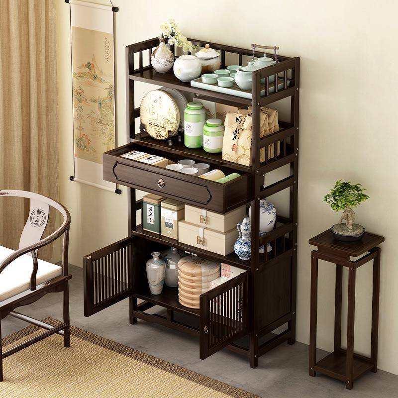 茶叶柜家用中式茶台茶水柜客厅储物置物架收纳柜办公室茶具摆件柜