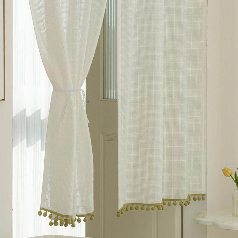 透气半帘门帘新款纱帘装饰小窗帘厨房遮挡帘卧室房间家用隔断窗