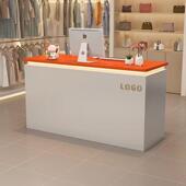 吧台收银柜台店铺小型简约现代美容院服装 理髲店柜台公司前台接待