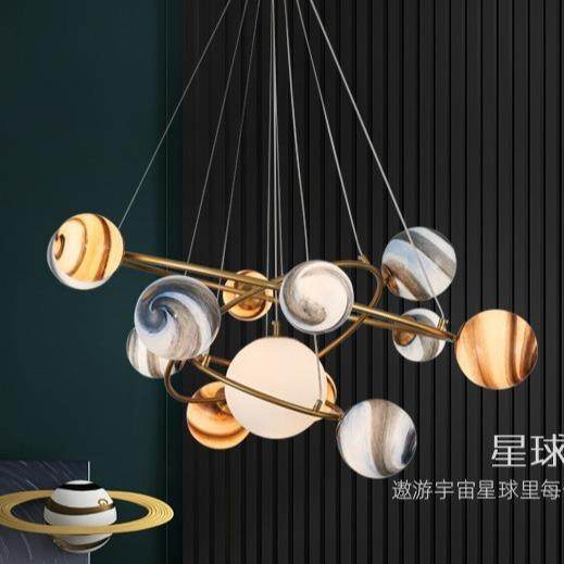 流浪星球客厅吊灯 2022年新款轻奢北欧创意现代简约卧室餐厅灯具