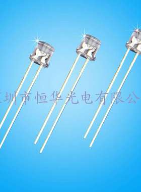 高亮F5mm平头橙光5MM平头白发橙光LED灯珠橙色发光二极管