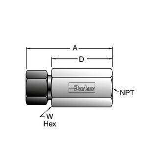 Parker MPI™中压接头-MPI™转NPT内螺纹 GBMP7系列 4-4 GBMP7-SS