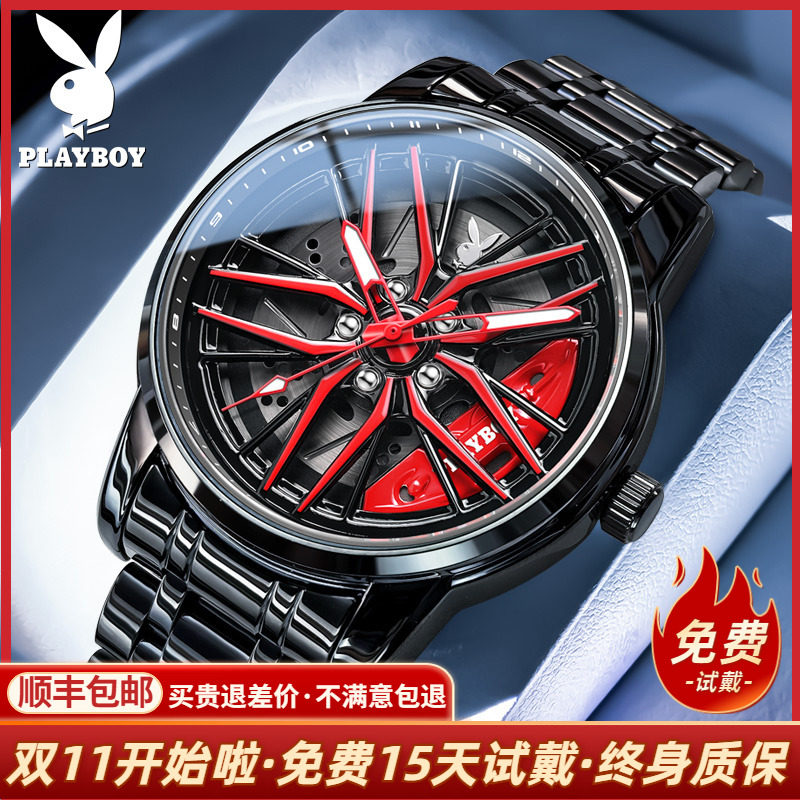 2025新款轮毂全自动旋转男士腕表